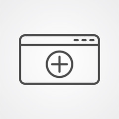 Add new web page vector icon sign symbol