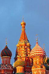 Fototapeta na wymiar Cupola of Saint Basil's cathedral, Moscow, Russia