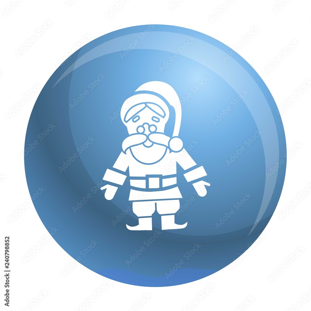 Poster santa claus icon. simple illustration of santa claus vector icon for web design isolated on white ba