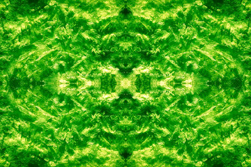 abstract texture of snow and crushed thin ice of bright green color. frosty pattern