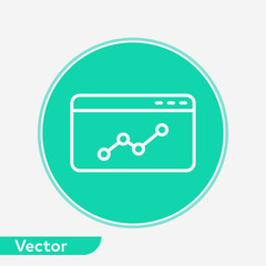 Website icon vector, outline flat sign, solid pictogram isolated on white. Symbol, logo illustration.