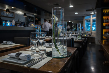 Beautifully served restaurant table