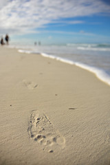 footprints in the sand