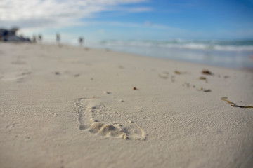 footprints in the sand