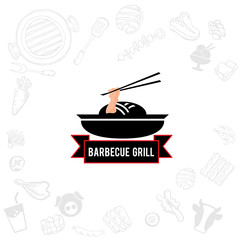 barbecue grill logo icon graphic buffet restaurant