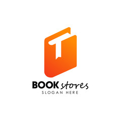 book stores logo design. book shop icon design