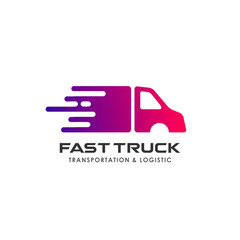 fast truck delivery services logo design. cargo logo design template