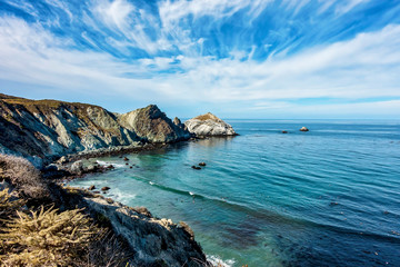 Coastline from Above at Afternoon