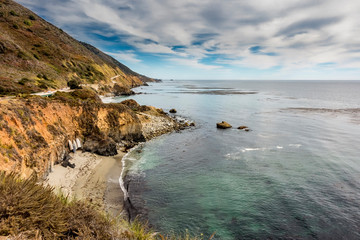 Coastline Along Beach in Afternoon