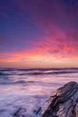 Purple Sunset at the Beach