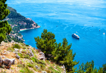 Aerial view on scenic coastlinein in Dubrovnik -Dalmatia, Croatia