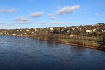 Elbe, vom Blaues Wunder Dresden