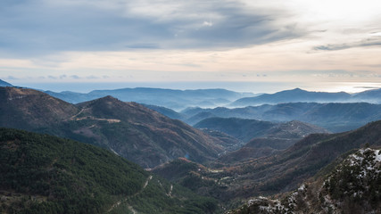 Landscape of the South of France, French Alps, Natural Park Mercantour France