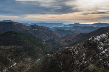 Landscape of the South of France, French Alps, Natural Park Mercantour France