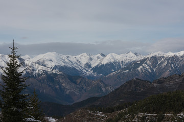 Fototapeta premium Landscape of the South of France, French Alps, Natural Park Mercantour France