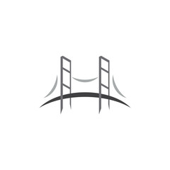 curves geometric bridge symbol logo vector
