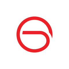 letter g curves circle lines geometric logo