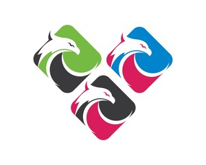 Falcon Eagle Bird Logo Template vecto