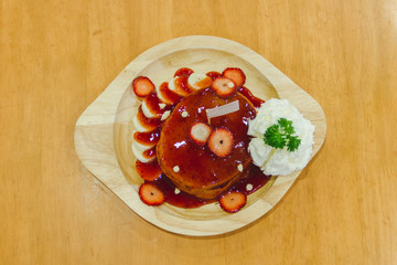 Crepe on white plate