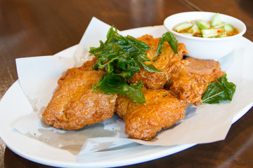 Fish Cake.And fried basil