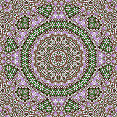 Abstract fractal mandala, computer-generated illustration.