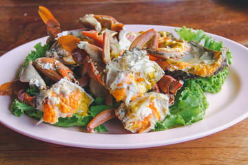 Crab egg steam
