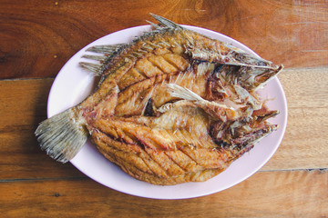 Deep Fried Sea Bass with Fish Sauce