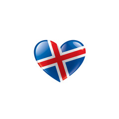 Iceland flag, vector illustration on a white background