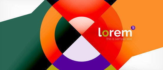 Fototapeta premium Colorful trendy geometric shapes background