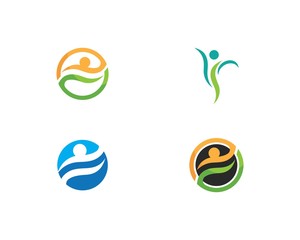 Healthy Life people Logo template