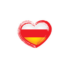 South Ossetia flag, vector illustration on a white background.