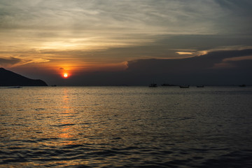 sunset over the sea