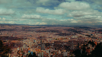 Bogotá landscape with clouds