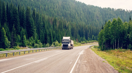 truck on the road