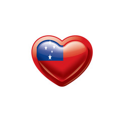 Samoa flag, vector illustration on a white background.