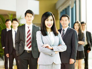 portrait of team of asian business people