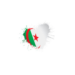 Algeria flag, vector illustration on a white background
