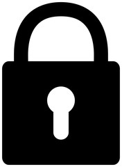 Lock icon silhouette.