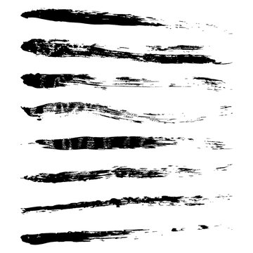 set grunge paint brushes, vector brushes high resolution