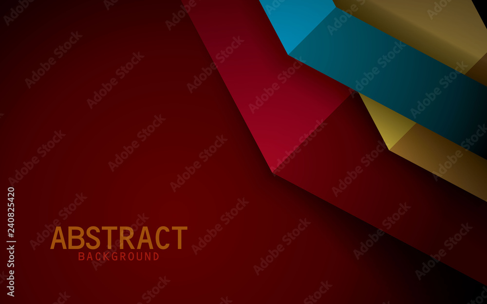 Poster dark red background vector colorful overlap layer