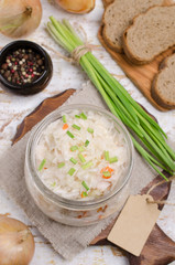 Traditional sauerkraut with carrots