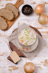 Traditional sauerkraut with carrots