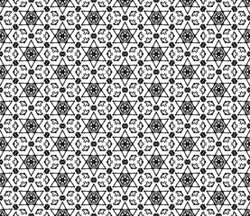 Abstract seamless kaleidoscope design background.