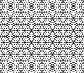 Abstract seamless kaleidoscope design background.