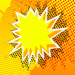 Vector illustrated comic book style explosions background.
