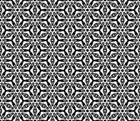 Abstract seamless kaleidoscope design background.