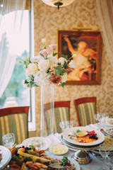 Wedding decor. Bouquet. flowers accessories decorative plants