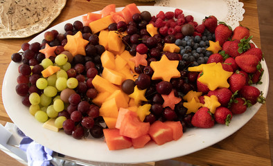 Christmas fruit platter