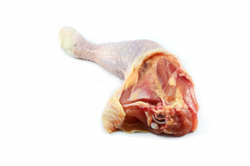chicken leg / Fresh raw chicken leg isolated on white background