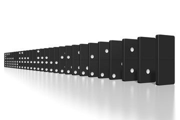3D black dominoes